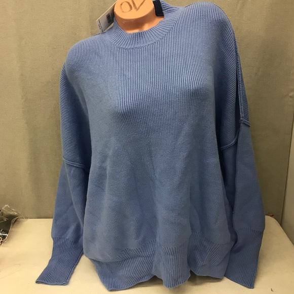 Free People Sweaters - Free people oversized knit sweater blue egret